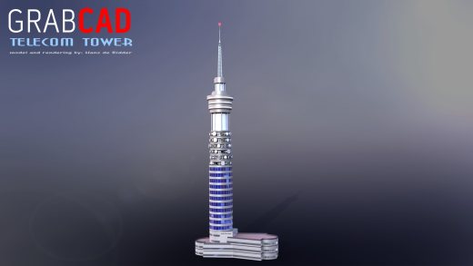 200米高的电信塔模型缩略图