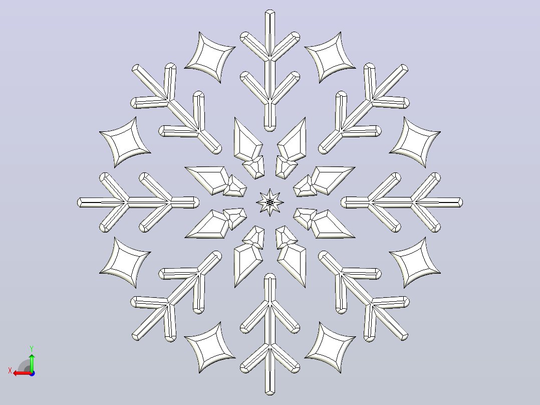 雪花后视图
