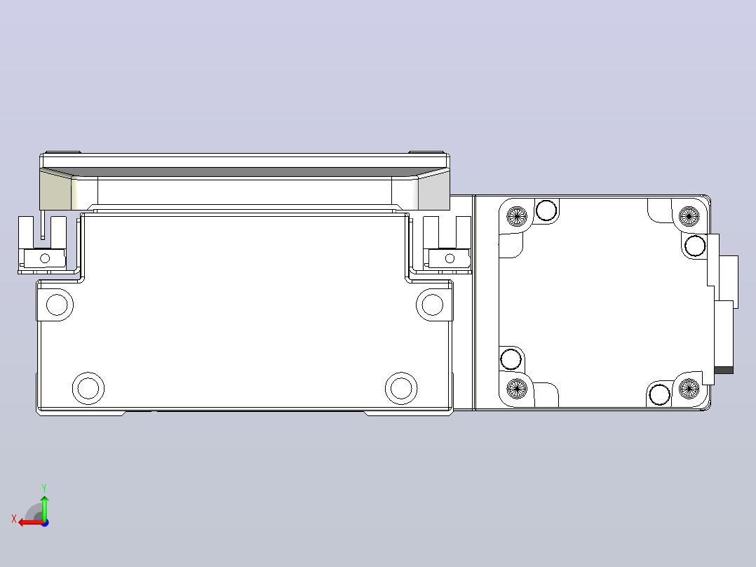 滚珠丝杠直线轴内置导轨TPA-GCR-120-1610C-L50-MR-M40-N3后视图