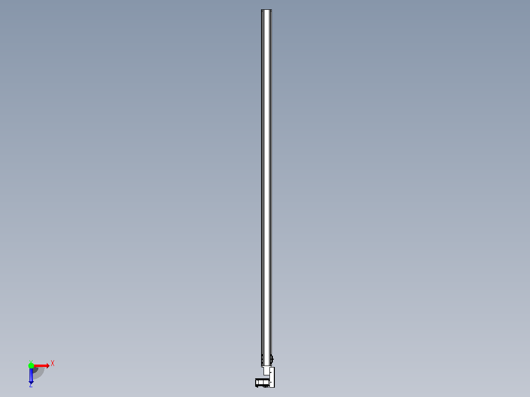 皮带直线轴半封闭可选导轨TPA-HNB-85S-90-L2750-MR-C-P20-N3俯视图