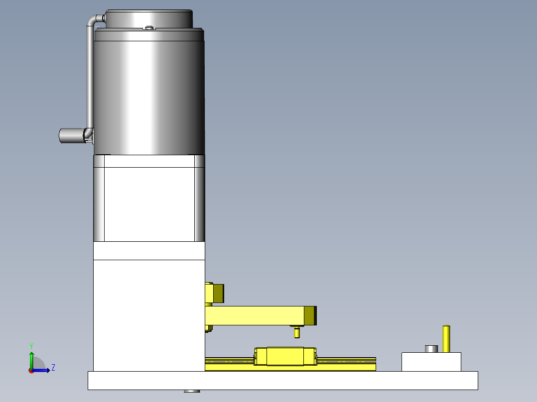 电机式连续前后组件左视图