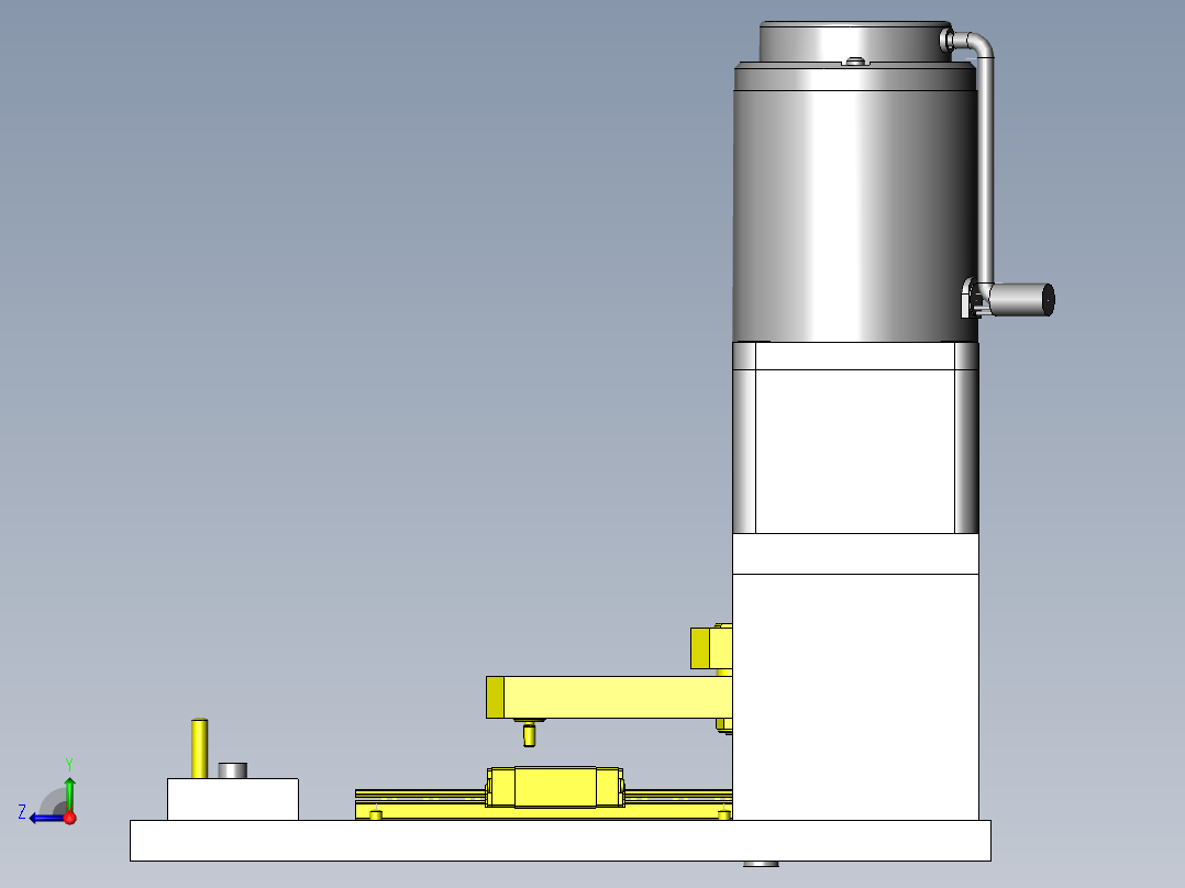 电机式连续前后组件右视图