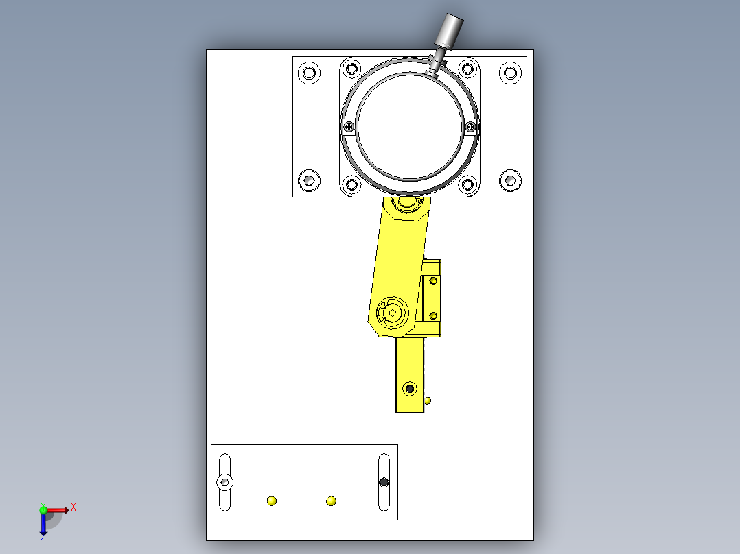 电机式连续前后组件俯视图