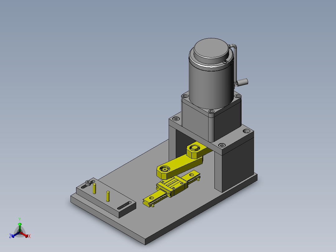 电机式连续前后组件正等轴测图