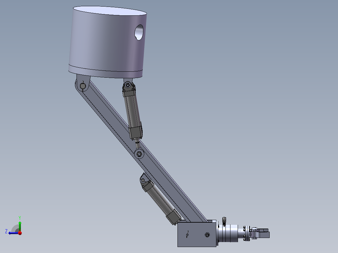 柴油机机体加工自动线上(sw+说明书+cad)右视图