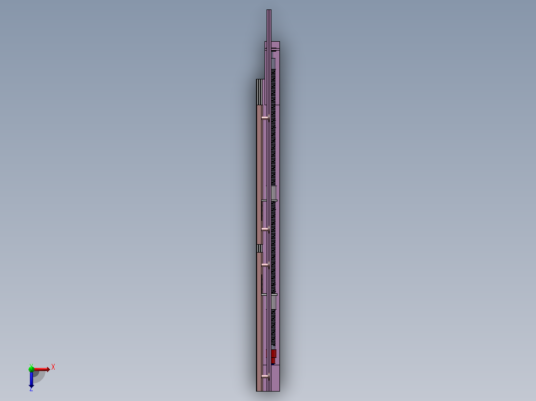 高铁电控移动门(sw+cad+说明书)俯视图
