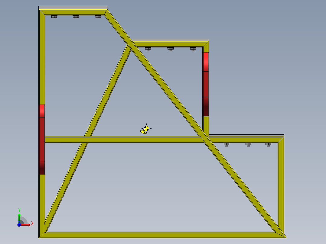 维修工作梯前视图