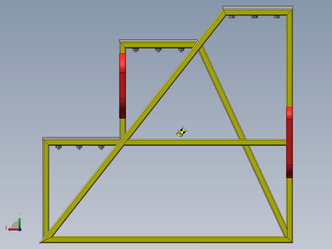 维修工作梯后视图