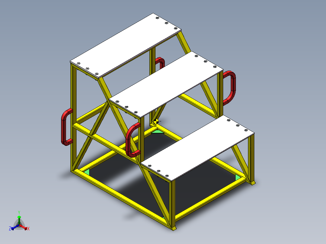 维修工作梯正等轴测图