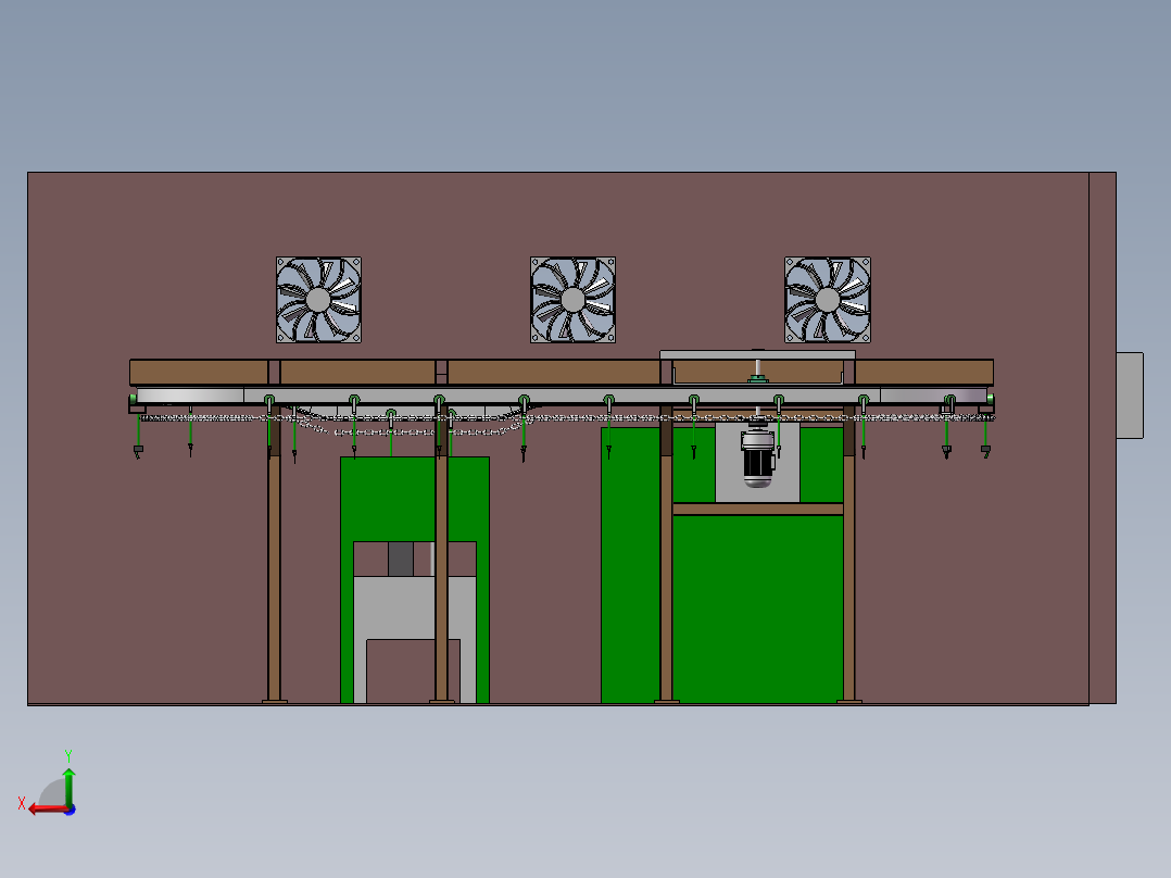 T610 悬挂喷涂输送线后视图