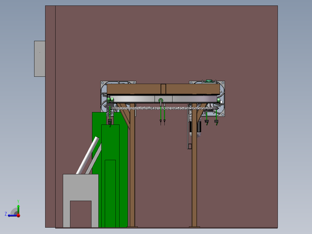 T610 悬挂喷涂输送线右视图