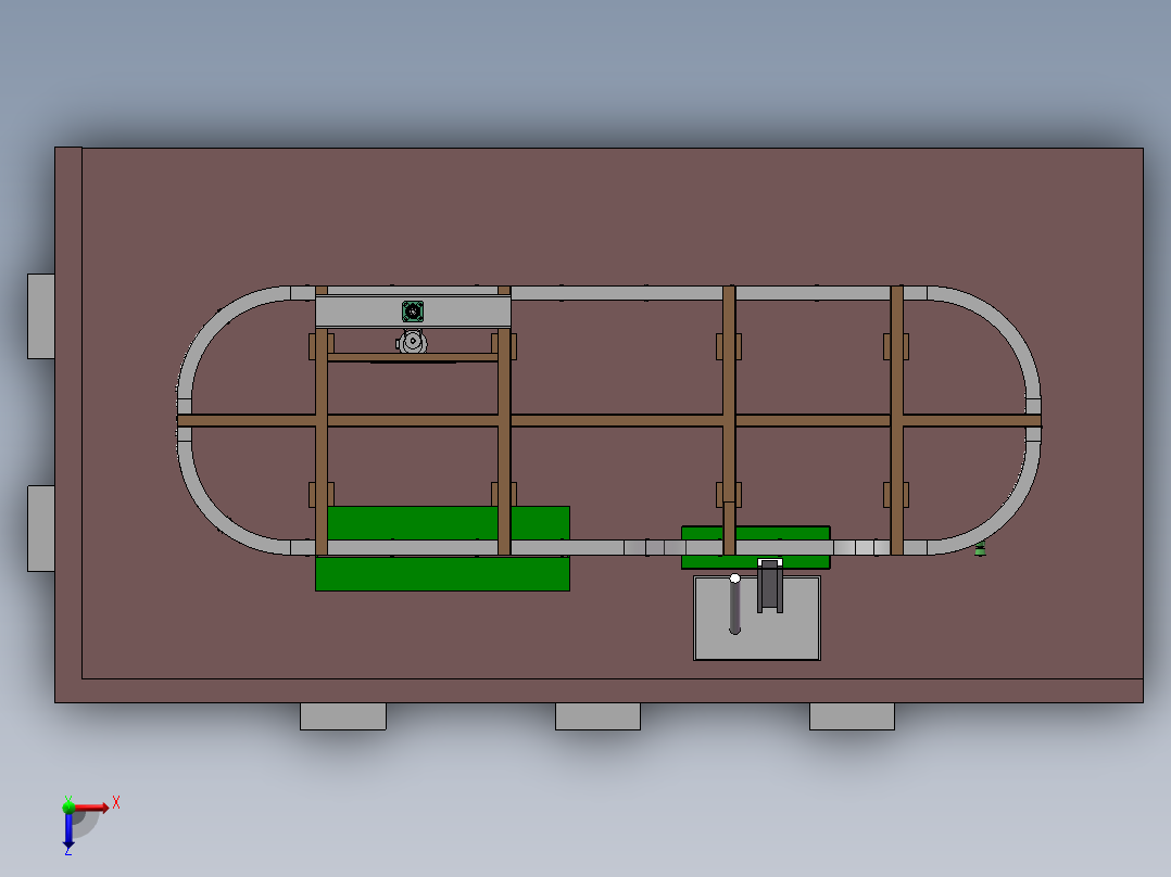 T610 悬挂喷涂输送线俯视图