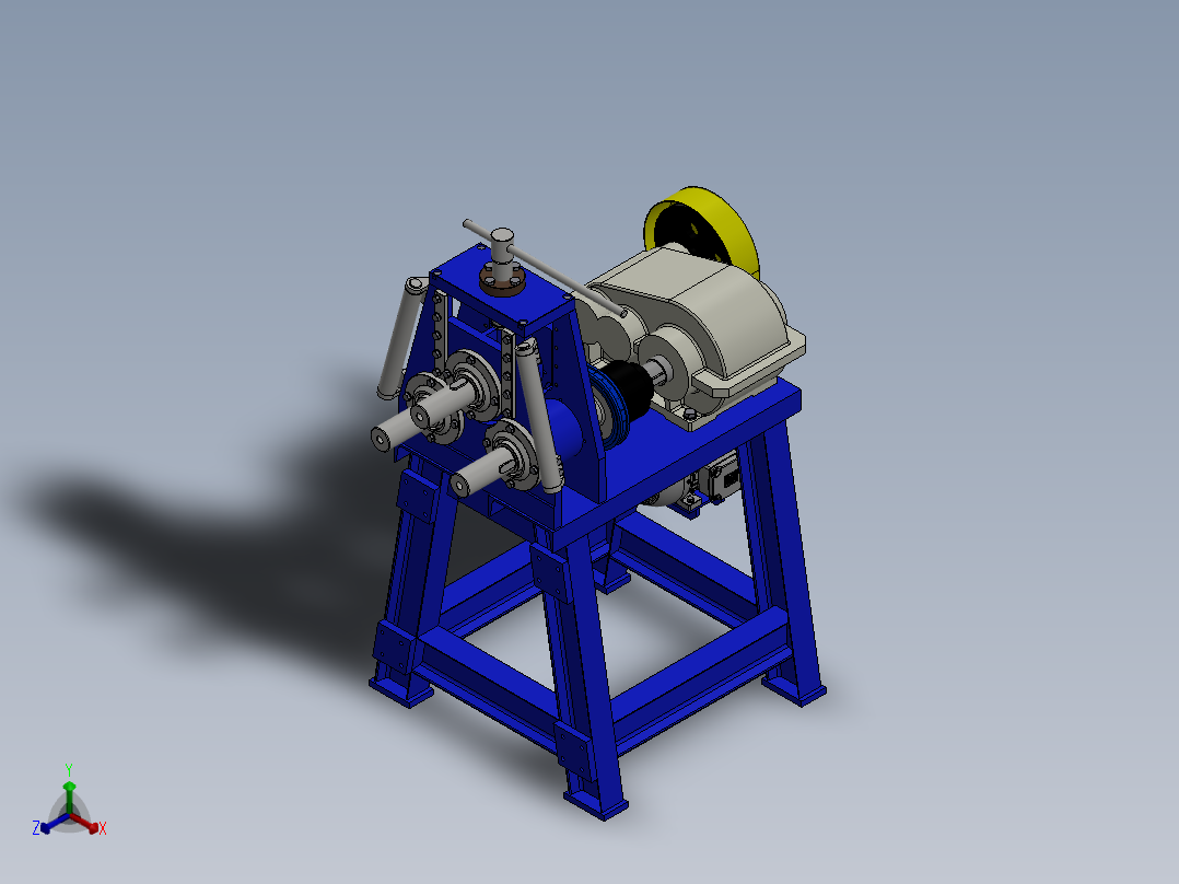 174管或棒料辊压机正等轴测图