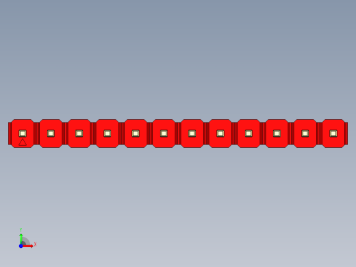 彩色公头100mil（2.54mm）系列-DS1021_red_1x12p_100mil_Type1_rev1.0前视缩略图
