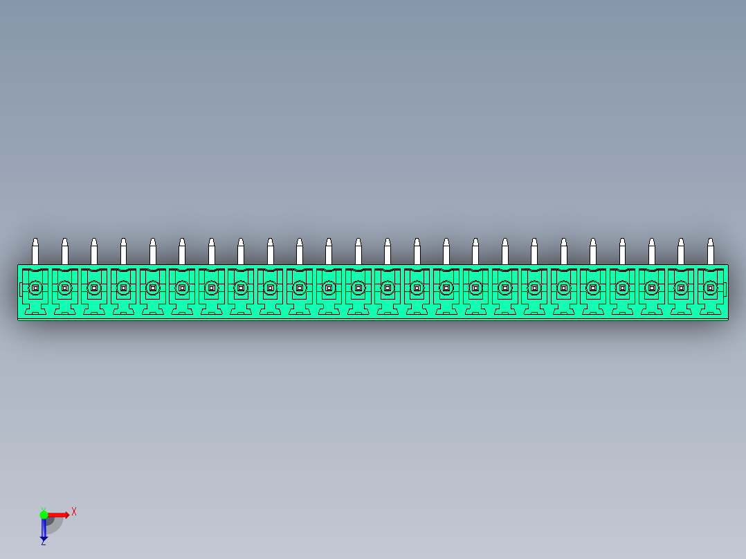 DEGSON 15EDG 系列 3.81mm 插拔式接线端子-15EDGRC-3.81-24P-14-00AH俯视图
