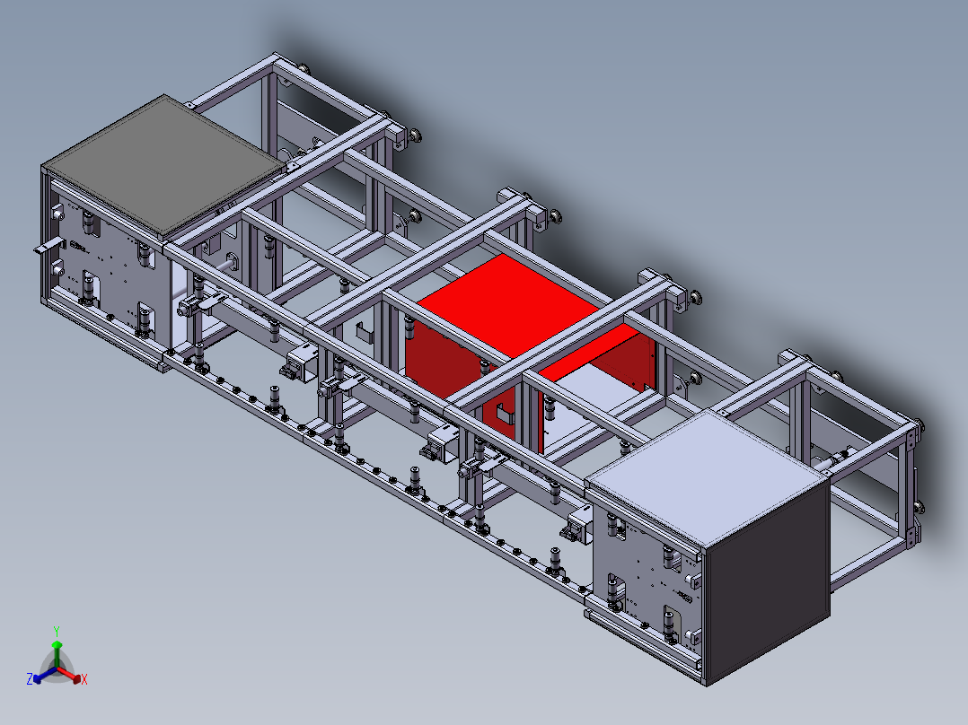 托盘循环线体正等轴测图