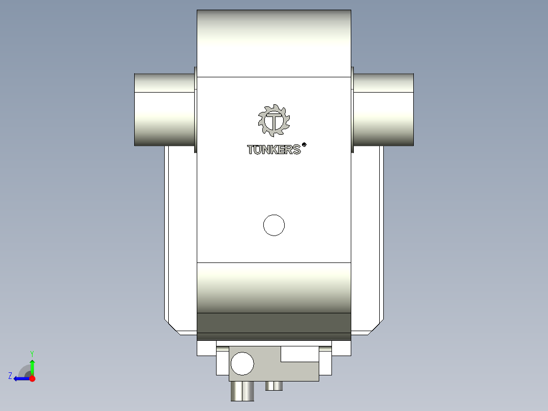 德克斯TUNKERS气缸数模KS_100_2_BD_A00_T12_135GRAD右视图