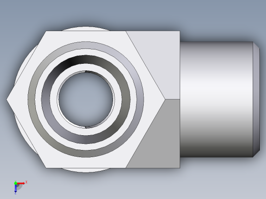 卡套式工业通用硬管接头EO_Adjustable_locknut_run_tee_LEE10LROMDCF俯视缩略图