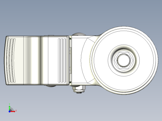 橡膠輪、導電輪(800N、1000N)5534-3D多系列多零件图纸模型前视缩略图