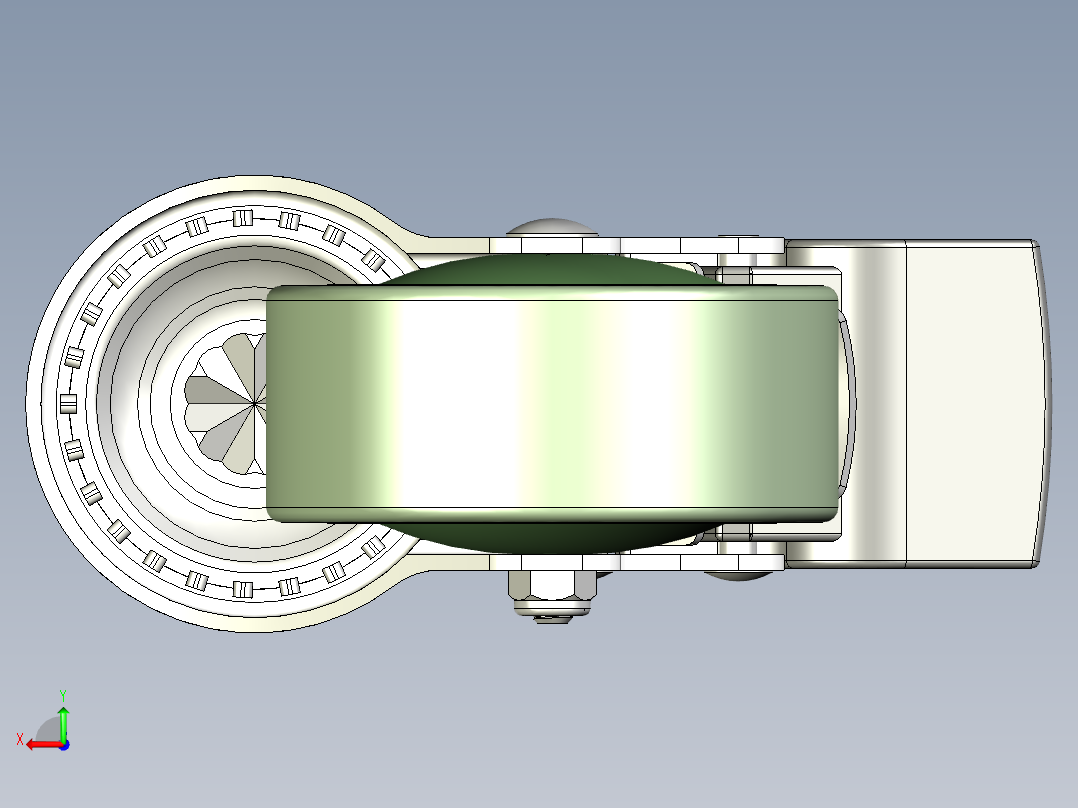 橡膠輪、導電輪(800N、1000N)5534-3D多系列多零件图纸模型后视图