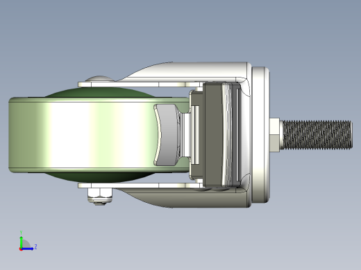 橡膠輪、導電輪(800N、1000N)5534-3D多系列多零件图纸模型左视缩略图