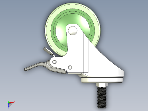 橡膠輪、導電輪(800N、1000N)5534-3D多系列多零件图纸模型俯视缩略图