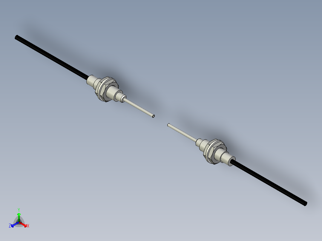 光纤元件对射型FT-D610-S正等轴测图