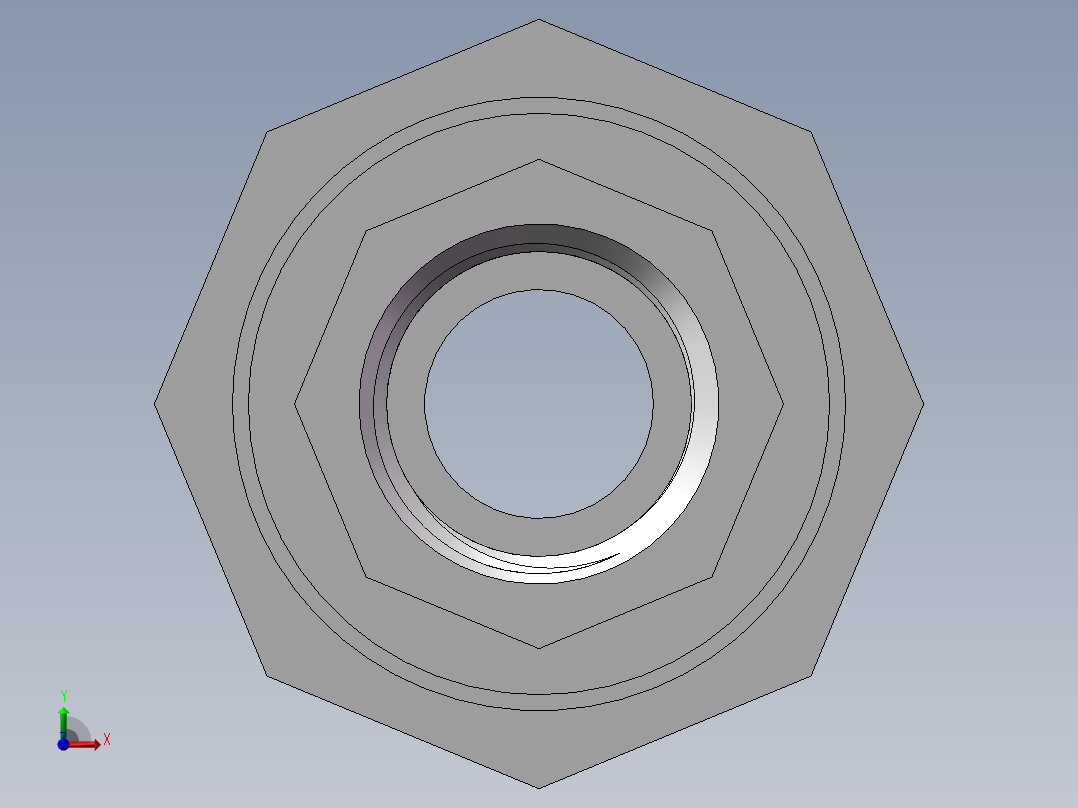 活接-等径内外丝直通 DN10前视图