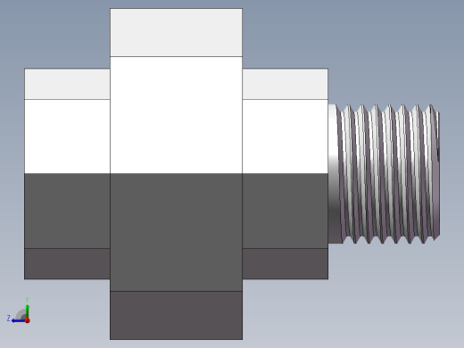 活接-等径内外丝直通 DN10右视缩略图