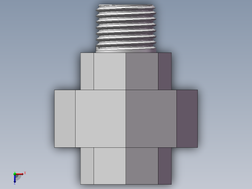 活接-等径内外丝直通 DN10俯视缩略图