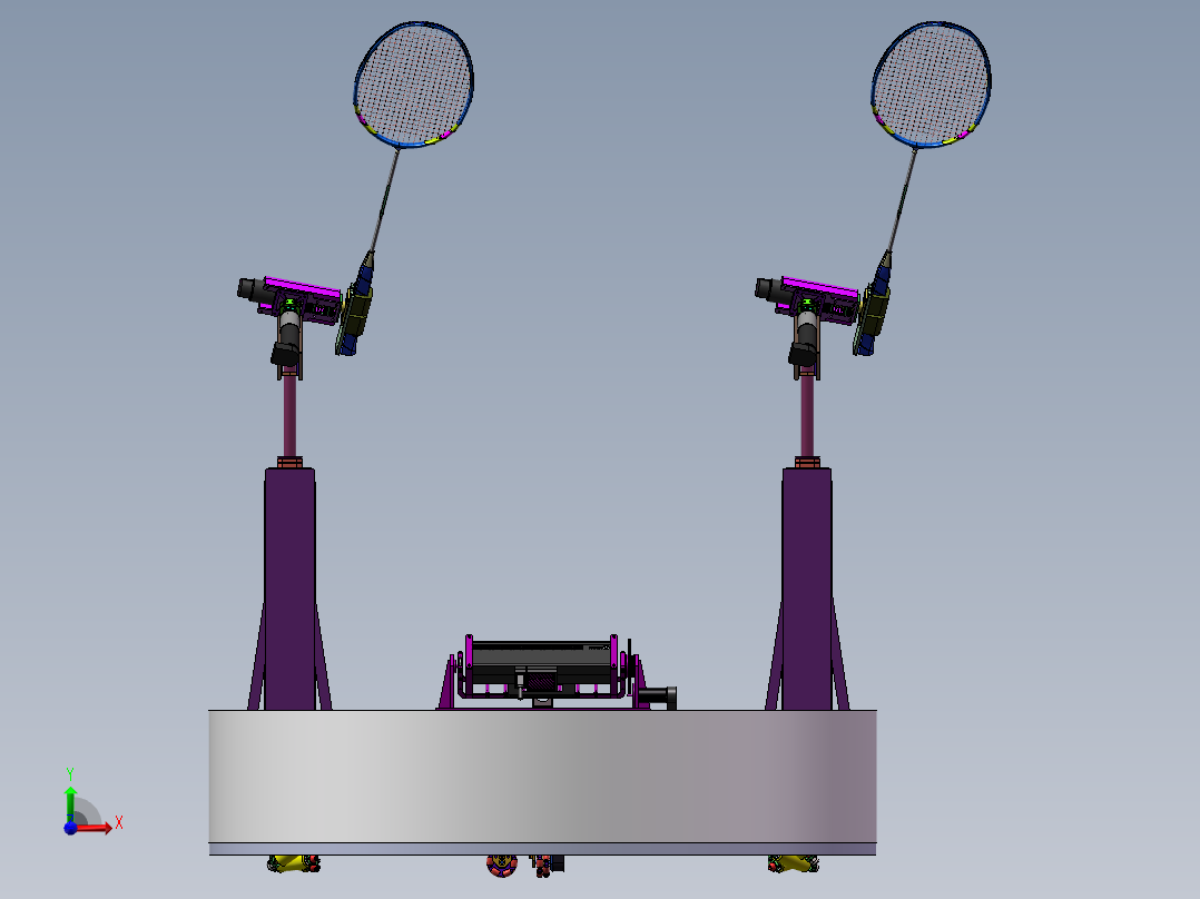 A21-双打羽毛球移动机器人3-10前视图