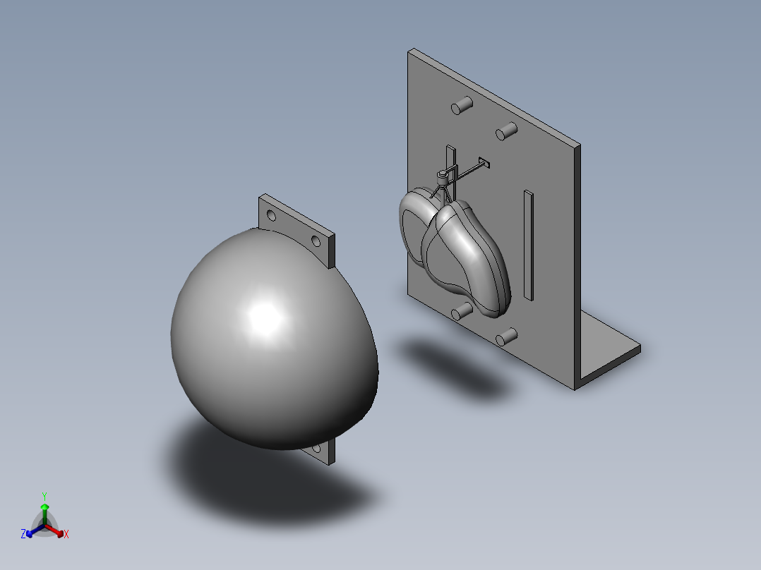 心房颤动演示模型正等轴测图