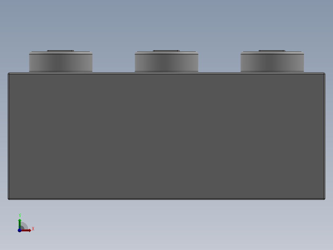 乐高套装 4421基本积木-362201 White Brick 1 x 3.SLDPRT前视图