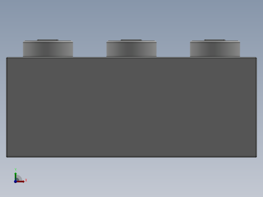 乐高套装 4421基本积木-362201 White Brick 1 x 3.SLDPRT前视缩略图