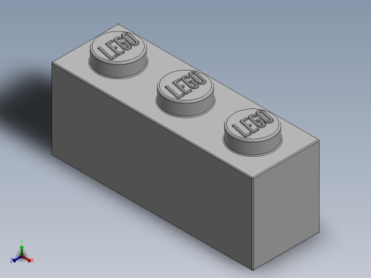 乐高套装 4421基本积木-362201 White Brick 1 x 3.SLDPRT正等轴测缩略图