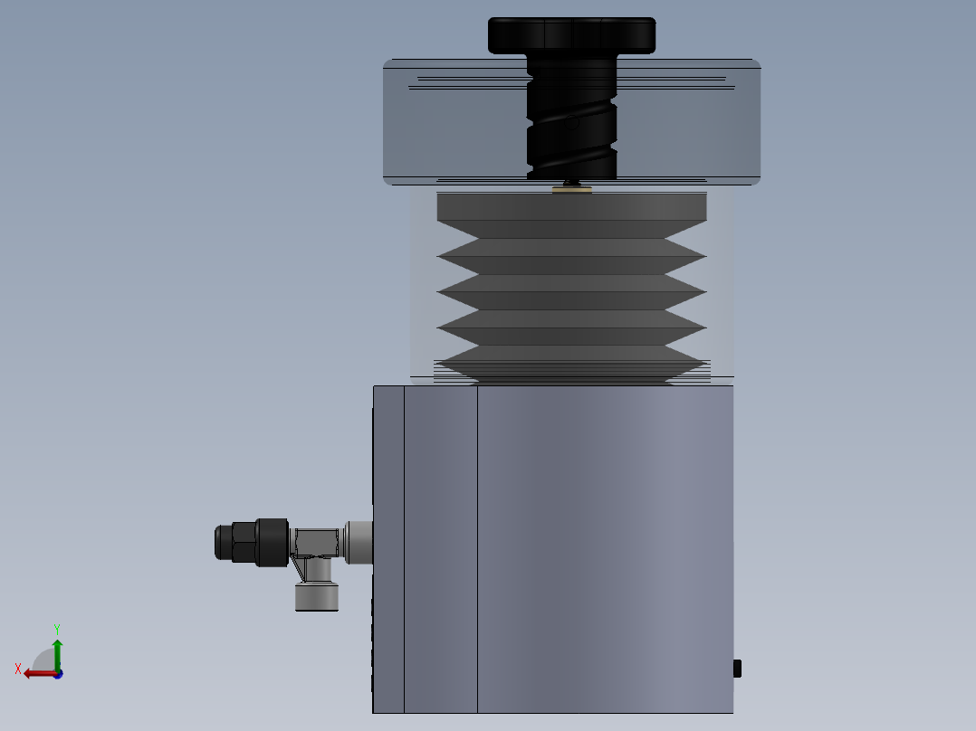 螺旋便携式呼吸机后视图
