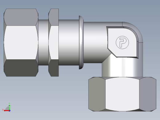 卡套式工业通用硬管接头EO_Bulkhead_elbow_WSV25SCF后视缩略图