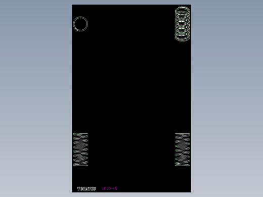 不銹鋼圓線彈簧UF-2D多系列多零件图纸模型