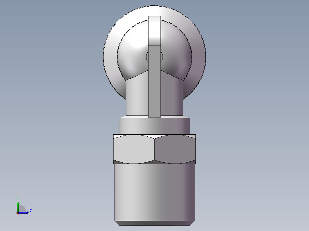 螺纹弯通APL6-G01(1分6厘)左视图