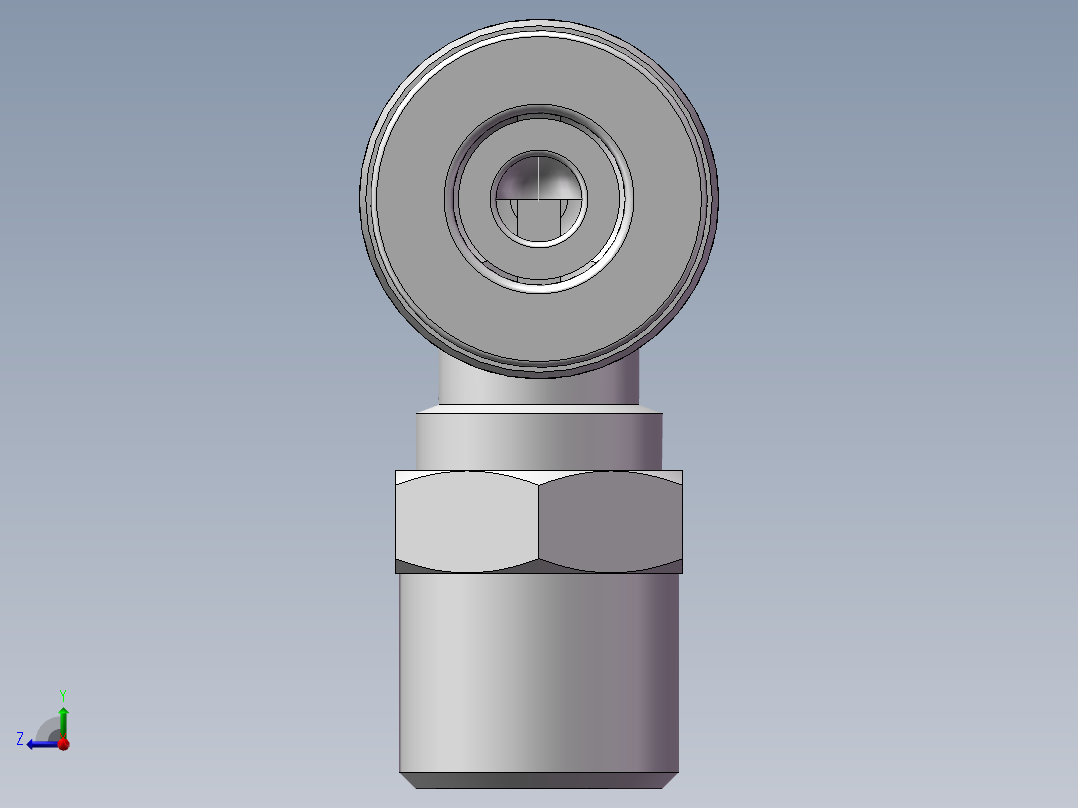 螺纹弯通APL6-G01(1分6厘)右视图