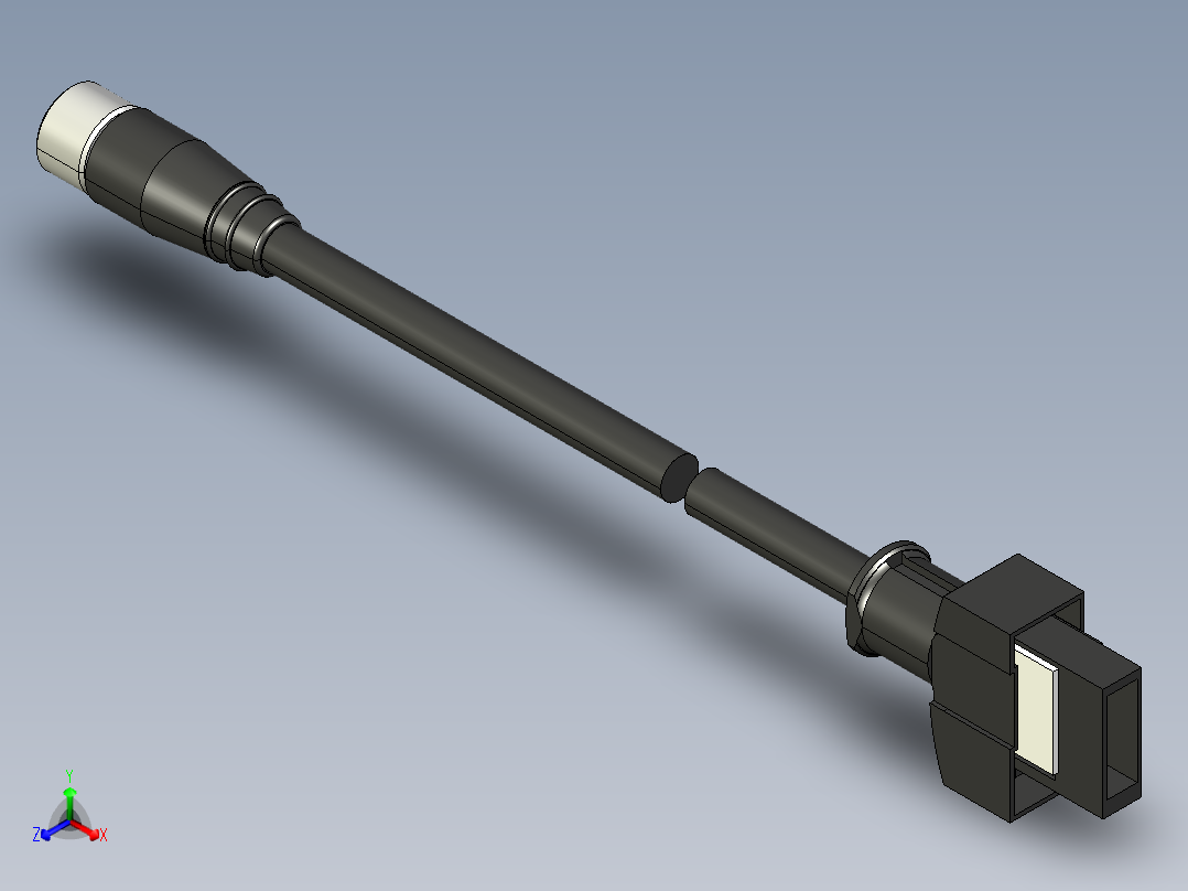 基恩士GT2-CH2M_5M_10M_20M_2_kc图纸模型正等轴测图