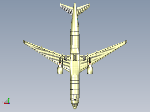 空客客机A330-300飞机模型后视缩略图