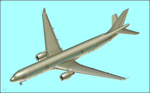 空客客机A330-300飞机模型缩略图