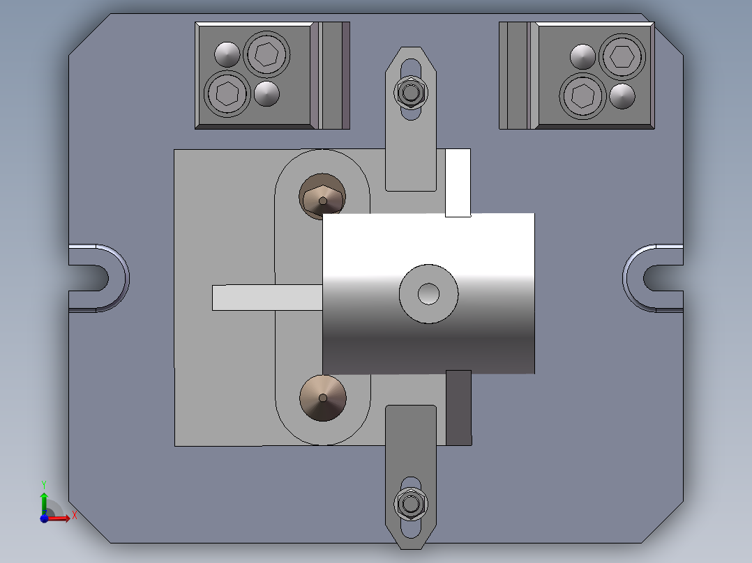 支座4套夹具设计前视图