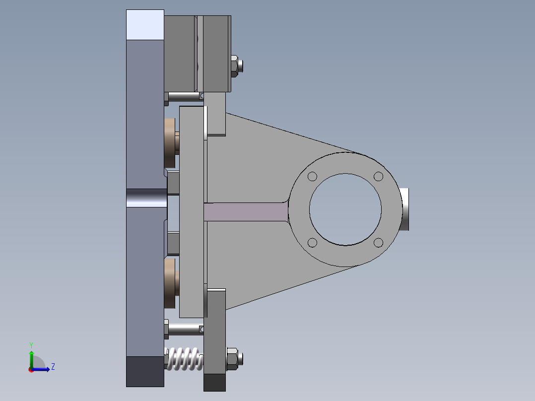 支座4套夹具设计左视图