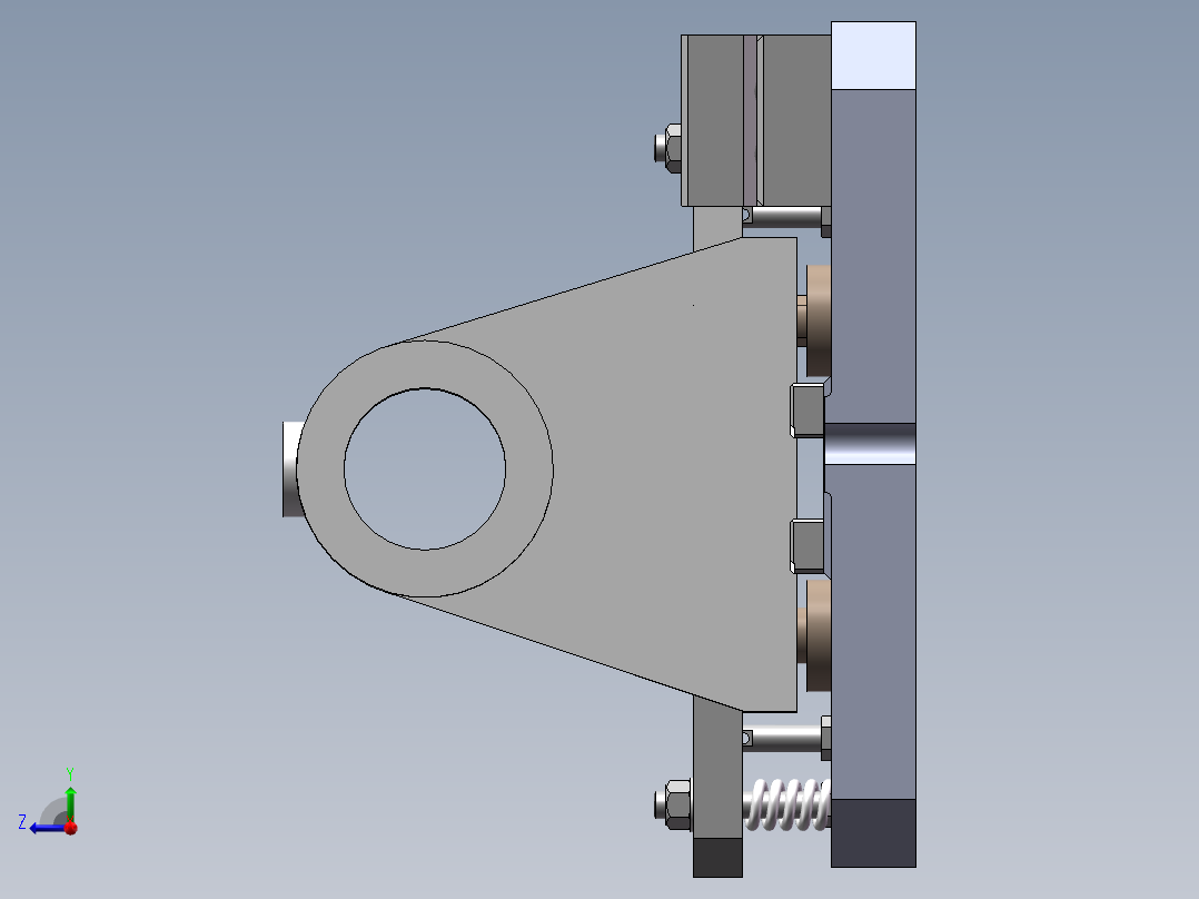 支座4套夹具设计右视图