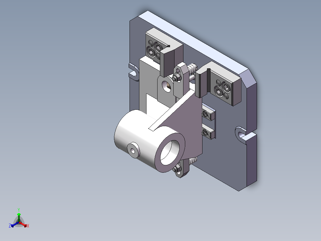 支座4套夹具设计正等轴测图