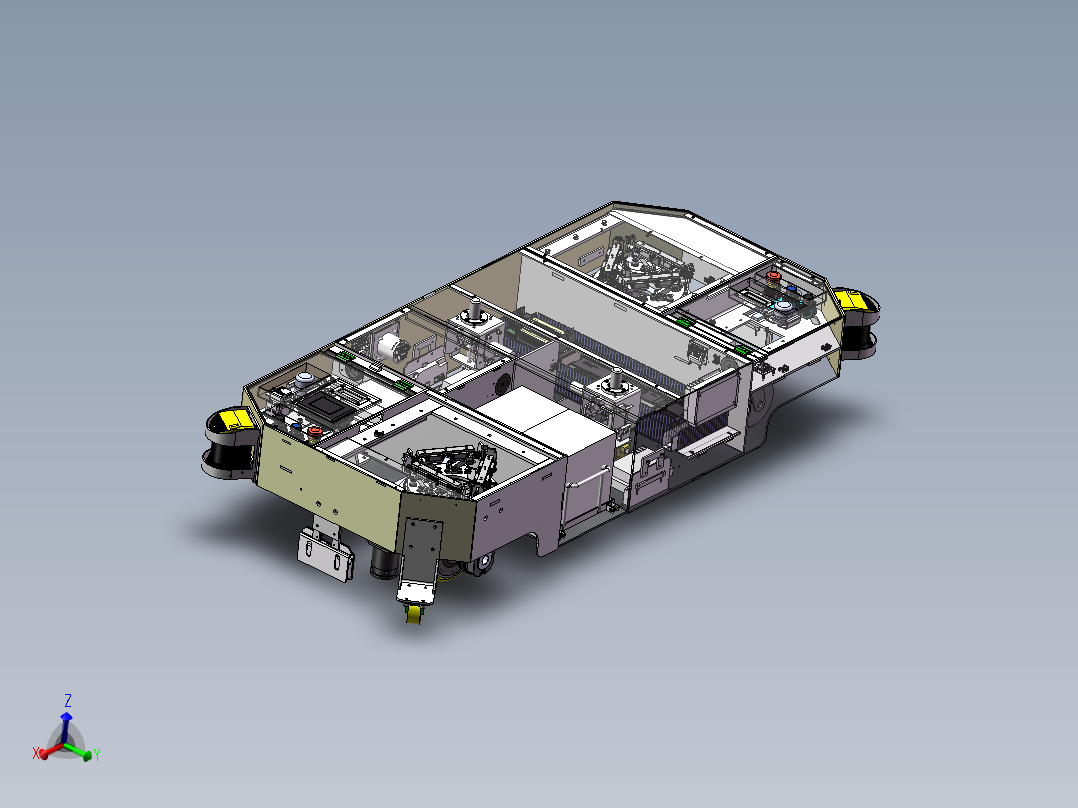 AGV搬运车3D数模图纸 Solidworks设计 附STEP格式