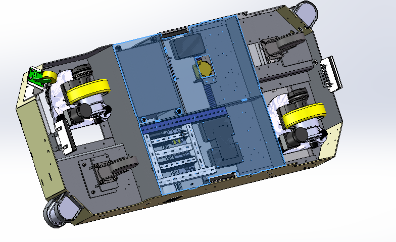AGV搬运车3D数模图纸 Solidworks设计 附STEP格式