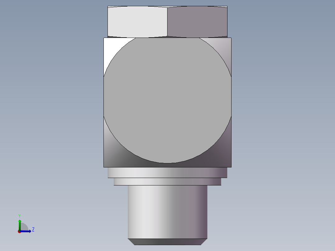 铰接式90度接头、1DI-22-20左视图